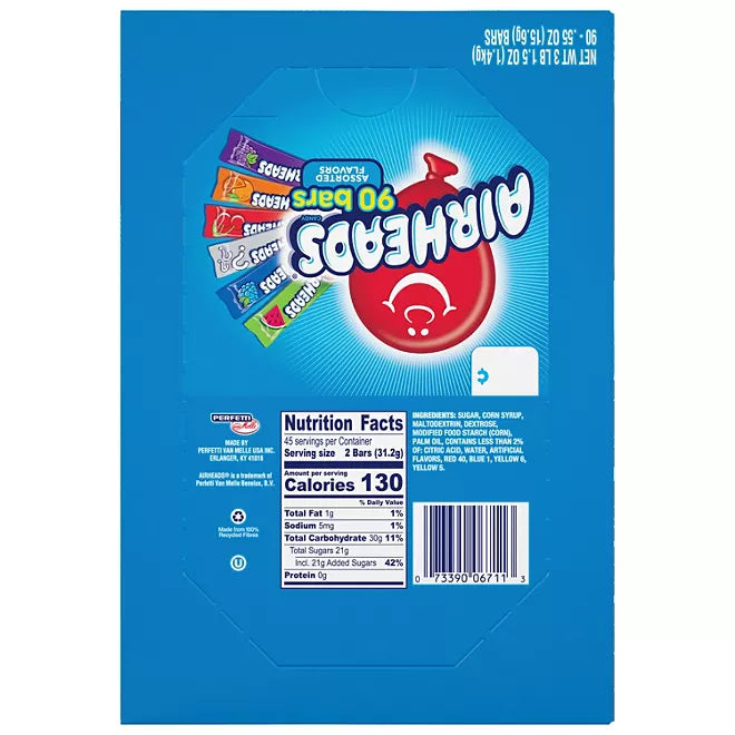 AirHeads, 0.55 oz, Variety Pack, 90-count