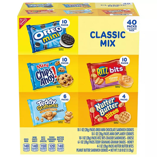 Nabisco Classic Mix Cookie & Cracker, Variety Pack, 40 pk.