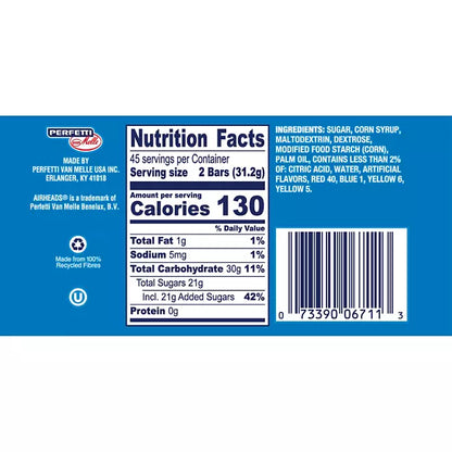 AirHeads, 0.55 oz, Variety Pack, 90-count